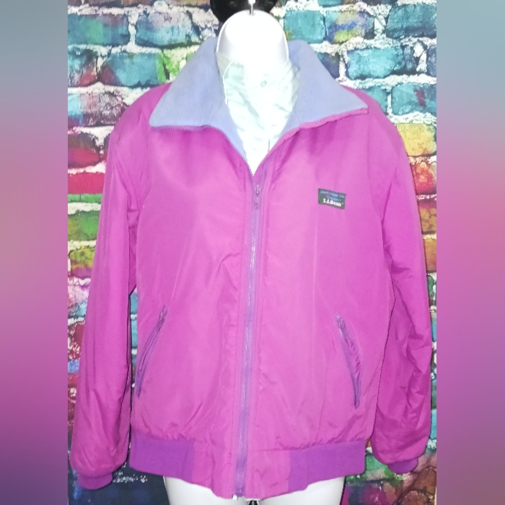 Women's L.L. Bean Vintage 80s Warm-up Jacket Size Medium